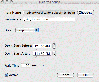 Script Timer Triggered Action Pane